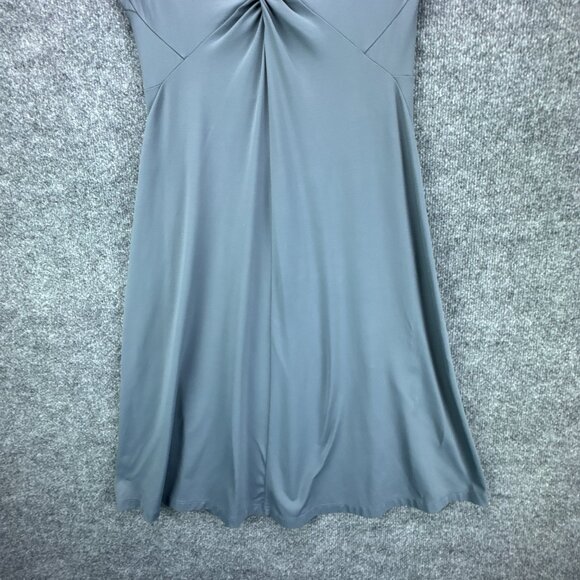 Patagonia Bandha Twist Front Dress Womens Medium Gray Stretchy Flowy‎ Cap Sleeve - Picture 3 of 13